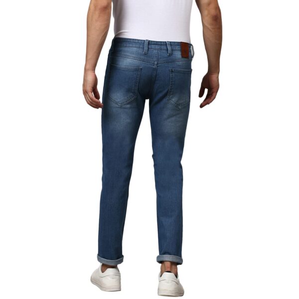 Campus Sutra Men's Slim Fit Side Stripe Light Shade Blue Stretchable Denim Jeans - Image 3