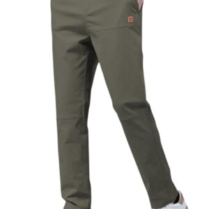 GLASGO Men's Slim Fit Cotton Pants – Casual Trousers with Functional Pockets | Breathable, Wrinkle-Free | Office, Travel Comfortable, All-Day Wear | GPANT-1-$