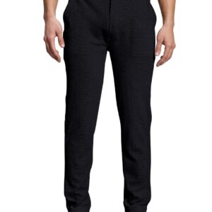 Mehrang Casual Textured Slim Fit Trousers, Side Pockets
