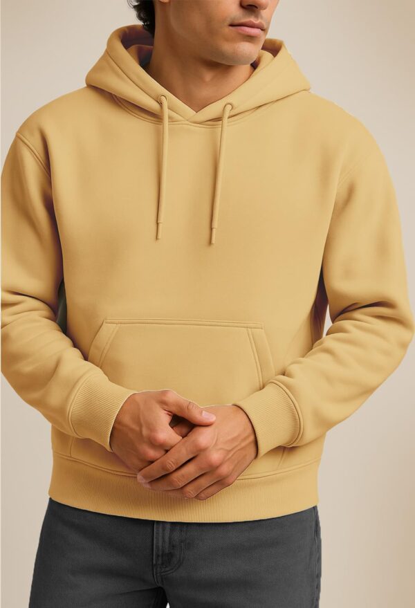 NOBERO Oversized Hoodies for Man Stylish | 280 GSM Rich Cotton Fleece Solid Oversized Fit Hooded Full Sleeve Oversized Sweatshirt for Men | Stylish Casual Wear Winter Hoodies for Men - Image 6
