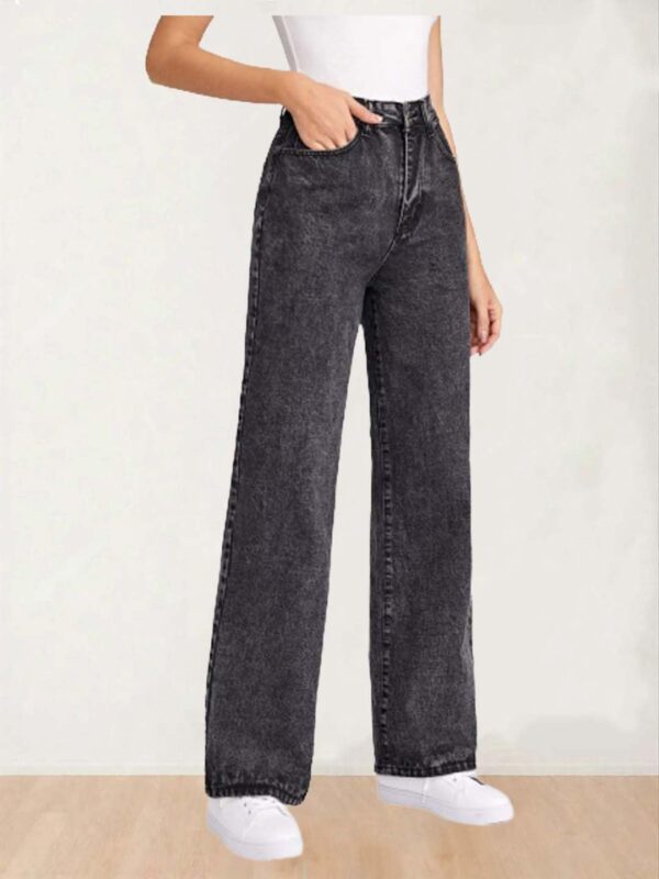 KOTTY Women Relaxed High Rise Cotton Lycra Blend Ankle Length Jeans - Image 3