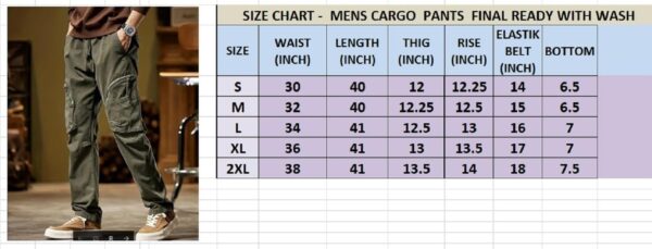 Lymio Men's Regular Fit Low Rise Cargo || Cargo Pants Cotton || Cargos (Cargo-81-84) - Image 5