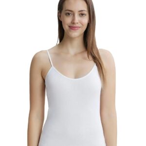 Jockey 1487 Women's Super Combed Cotton Rib Regular Fit Camisole with Adjustable Straps and Stay Fresh Treatment
