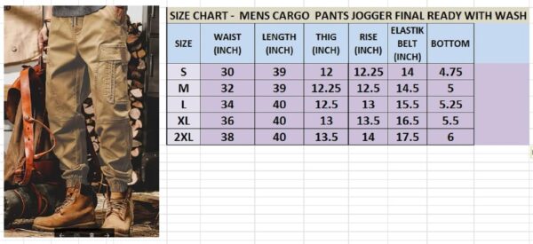 Lymio Men's Regular Fit Low Rise Cargo || Cargo Pants Cotton || Cargos (Cargo-101-104) - Image 5