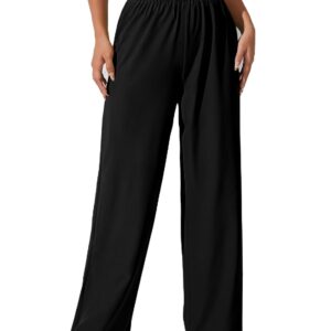 Aahwan Women's & Girl's Solid Oversized Wide Leg Baggy Korean Loose Mid Rise Trouser