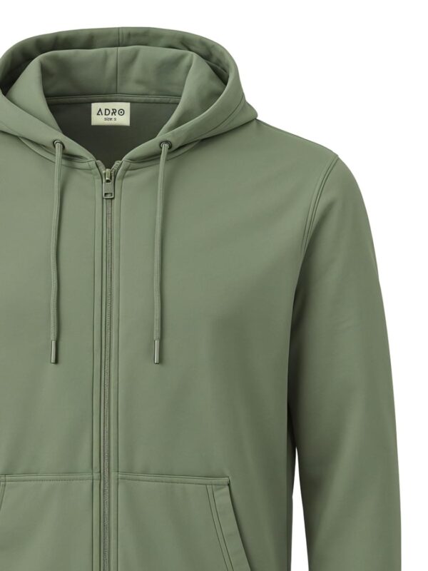 ADRO Men's Solid Cotton Zipper Hoodies - Image 2