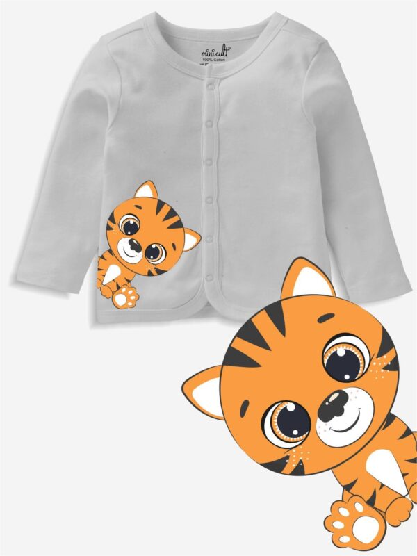minicult Set of Cotton Unisex Front Open T-Shirt with snap Buttons Pack 5 jhabla - Image 7