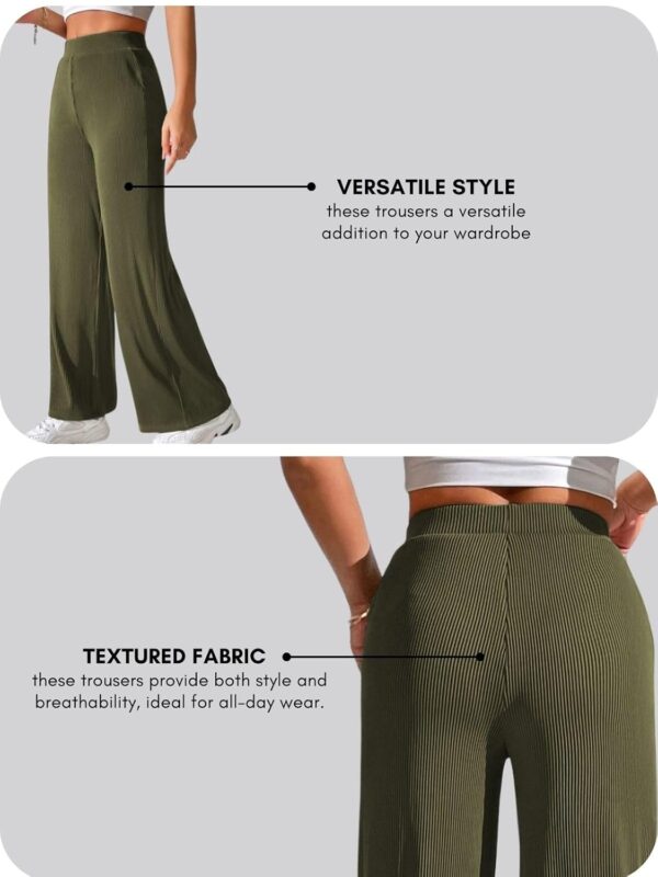 GRECIILOOKS Women’s Parachute Cargo Pants – High Waist Flared Korean Trousers| Trendy Casual Wear for Daily & Travel Use (Available in Plus Size and Combo Pack of 2) - Image 4
