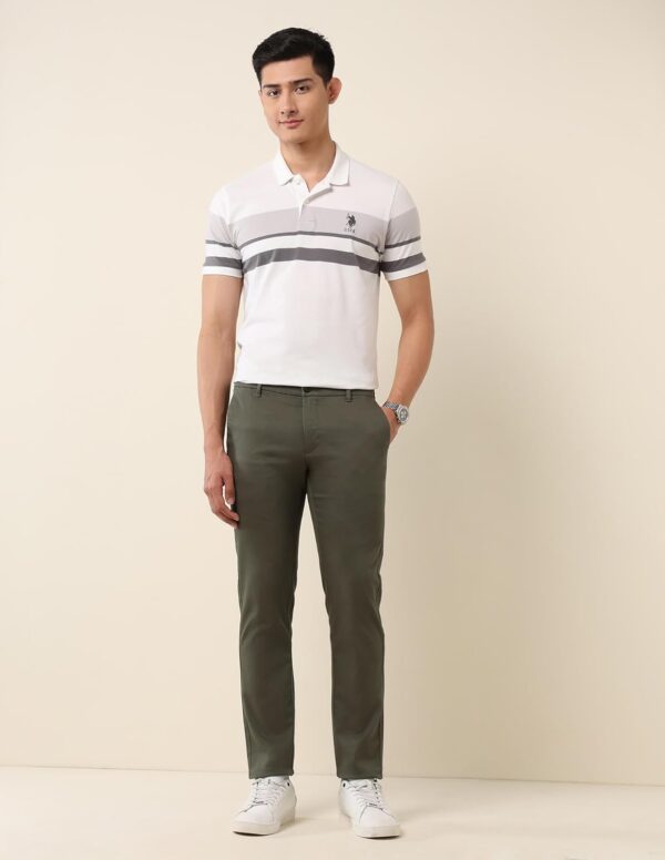 U.S.Polo Association Men's Textured Dobby Trousers - Image 3