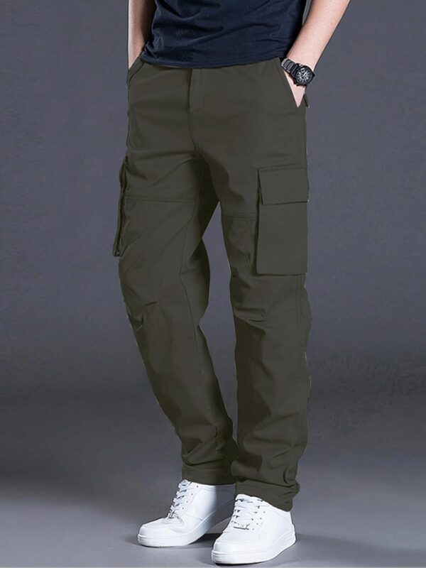 Leriya Fashion Men's Regular Fit Low Rise Cargos Trousers | Cargo Track Pant | Loose Fit | Regular Trouser Loose Fiting | Treck Pent with Multiple Pockets - Image 3