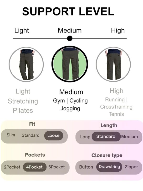 Leriya Fashion Men's Regular Fit Low Rise Cargos Trousers | Cargo Track Pant | Loose Fit | Regular Trouser Loose Fiting | Treck Pent with Multiple Pockets - Image 4