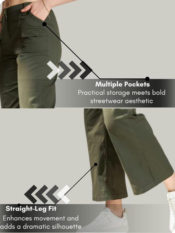 GRECIILOOKS Women High Rise High Waist Trousers Flared Korean Style Formal Pants| Elegant Workwear for Office, College & Events (Combo Pack of 2) - Image 3