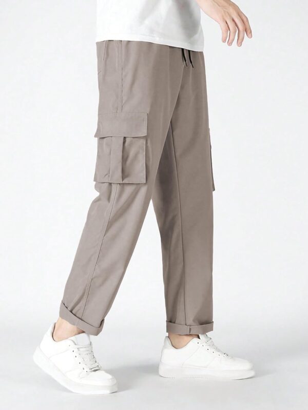 TAGDO Men Flap Pocket Drawstring Waist Trousers (2030) - Image 3