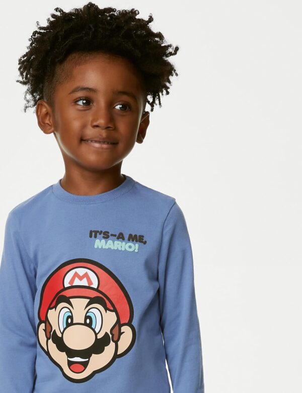 Marks & Spencer Boys Printed Cotton Round Neck Regular Fit Top
