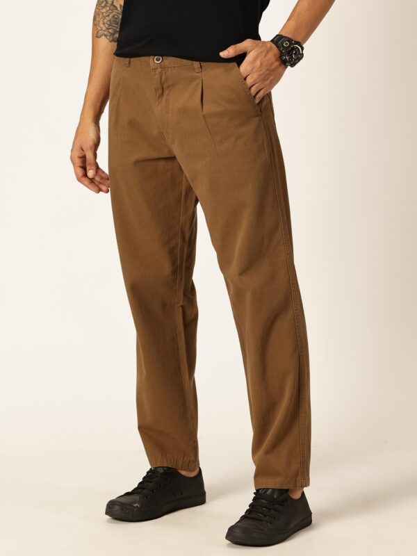 Thomas Scott Men's | Solid | Light Weight | Breathable Fabric | 4 Pocket | Mid Rise | Relaxed Fit | 100% Cotton | Button Waist | Chino Trouser | Pants - Image 2