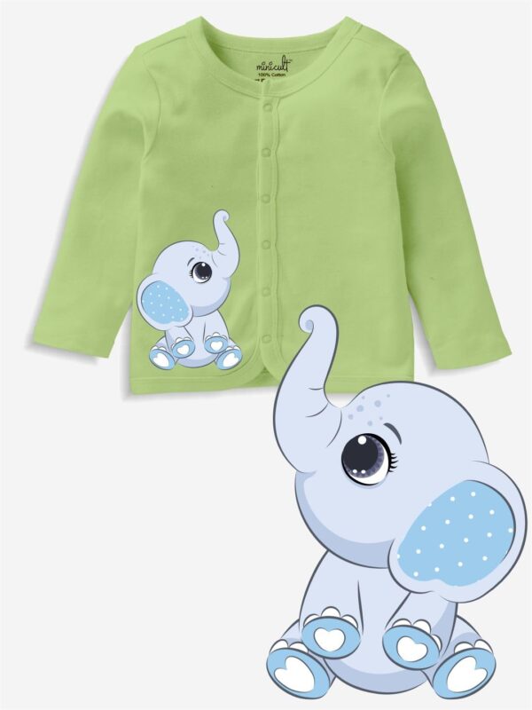 minicult Set of Cotton Unisex Front Open T-Shirt with snap Buttons Pack 5 jhabla - Image 6