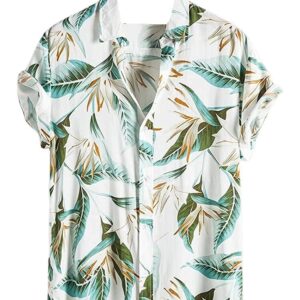 Leriya Fashion Men's Casual Rayon Relaxed Fit Shirt Button Down Summer Shirts for Men | Stylish Printed | Short Sleeve | Trendy (Available in Plus Size and Combo Pack of 2)