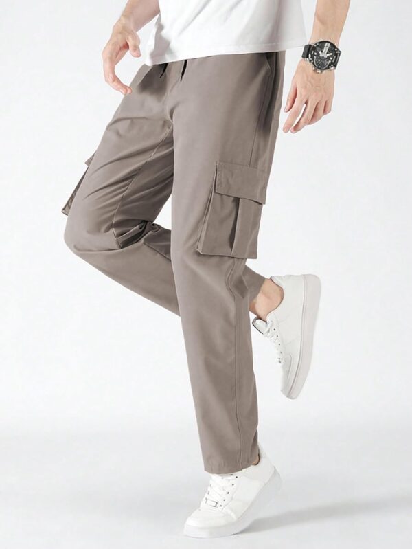 TAGDO Men Flap Pocket Drawstring Waist Trousers (2030) - Image 2