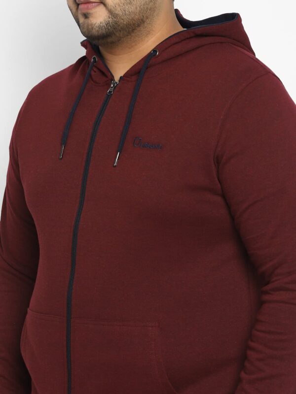 Urbano Plus Men's Cotton Zippered Hooded Casual Winterwear Sweatshirt - Image 7