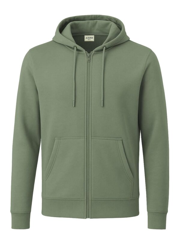 ADRO Men's Solid Cotton Zipper Hoodies
