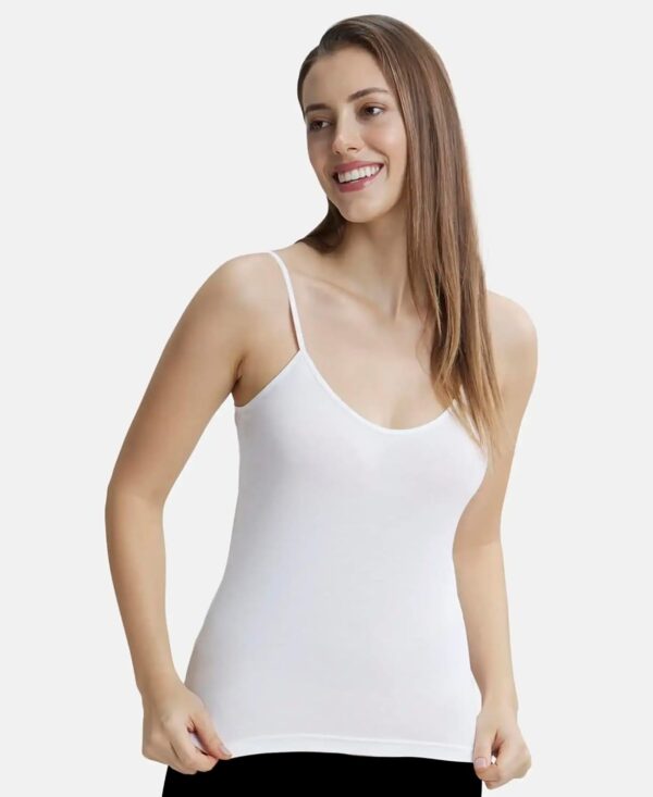 Jockey 1487 Women's Super Combed Cotton Rib Regular Fit Camisole with Adjustable Straps and Stay Fresh Treatment - Image 4