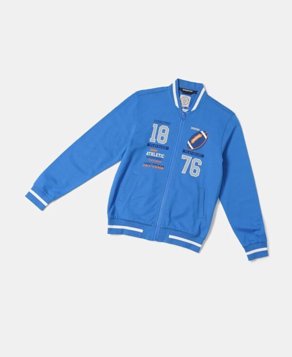 Jockey AB38 Boy's Super Combed Cotton French Terry Graphic Printed Full Sleeve Hoodie Jacket with Pockets - Image 6