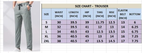 Lymio Men High Rise Regular Fit Causal Trouser || Pant (TR-20-23) - Image 5
