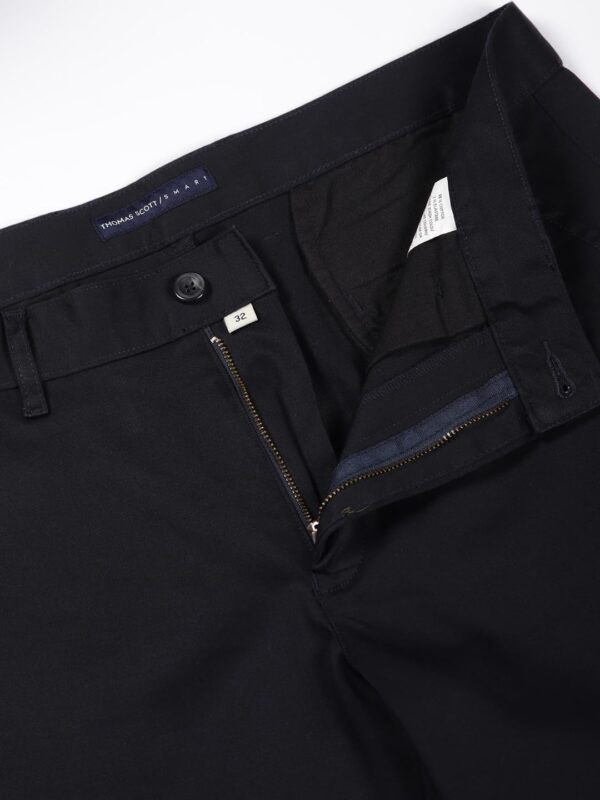Thomas Scott Men's | Solid | Light Weight | Breathable Fabric | 4 Pocket | Mid Rise | Slim Fit | Cotton Blend | Button Waist | Chino Trouser | Pants - Image 6