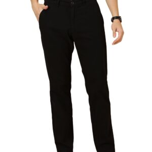 Thomas Scott Men's | Solid | Light Weight | Breathable Fabric | 4 Pockets | Mid Rise | Slim Fit | 100% Cotton | Button Waist | Chino Trouser | Pants
