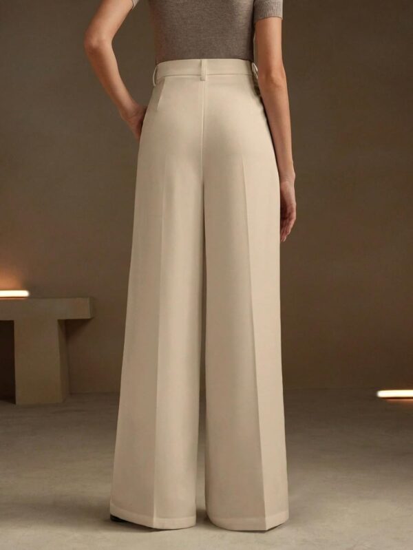 KOTTY Women's Solid|Button|Wide Leg Style|High Rise|Office wear Pant - Image 4