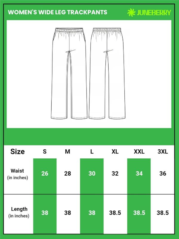 JUNEBERRY® Wide Leg Track Pants for Women & Girls (Pure Cotton, Bootcut, Regular Fit, High Rise Trouser, Drawstring, Available in Black, Brown, Navy, Olive Green, Lilac, Beige) - Image 6