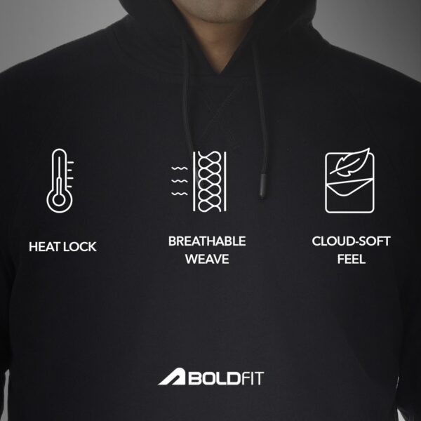 Boldfit Hoodies for Man Casual Wear Sweatshirt for Man High Neck Hoodies for Men Regular Fit Sweatshirts for Men Daily Use Hoodie for Boys Stylish Winter Wear - Image 6
