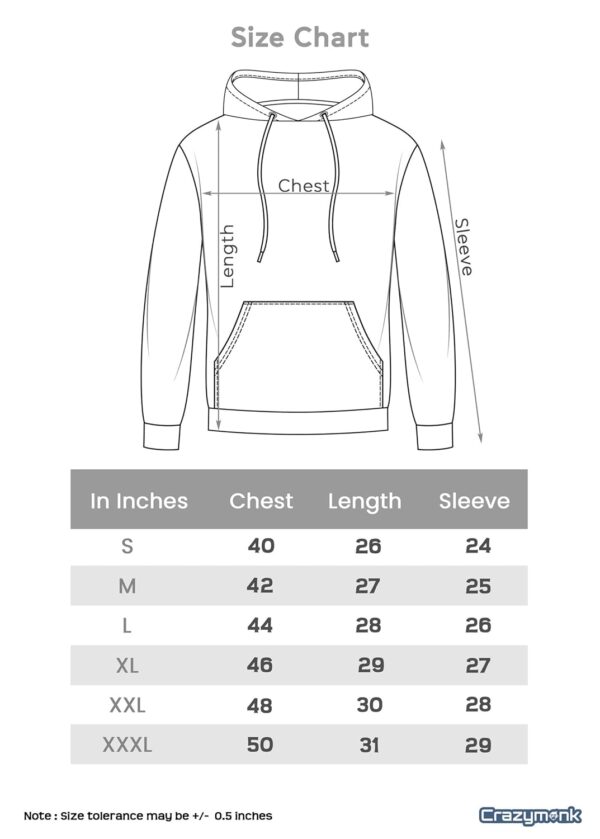 crazymonk Unisex Adult Cotton Hooded Sweatshirt - Image 2