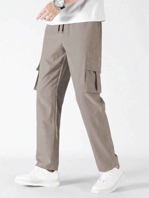 TAGDO Men Flap Pocket Drawstring Waist Trousers (2030) - Image 5