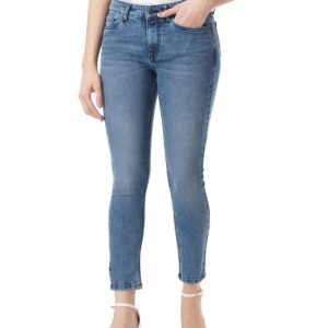 INKD Women's Airflex Skinny Fit Jeans - Mid-Rise | Cotton Blend | Lightweight | Stretchable Fabric | Classic 5 Pocket Styling | Jeans for Women