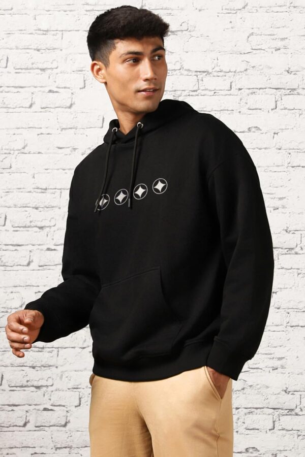NOBERO Oversized Hoodies for Man Stylish | 280 GSM Rich Cotton Fleece Printed Oversized Fit Hooded Full Sleeve Oversized Sweatshirt for Men | Stylish Casual Wear Winter Hoodies for Men - Image 5