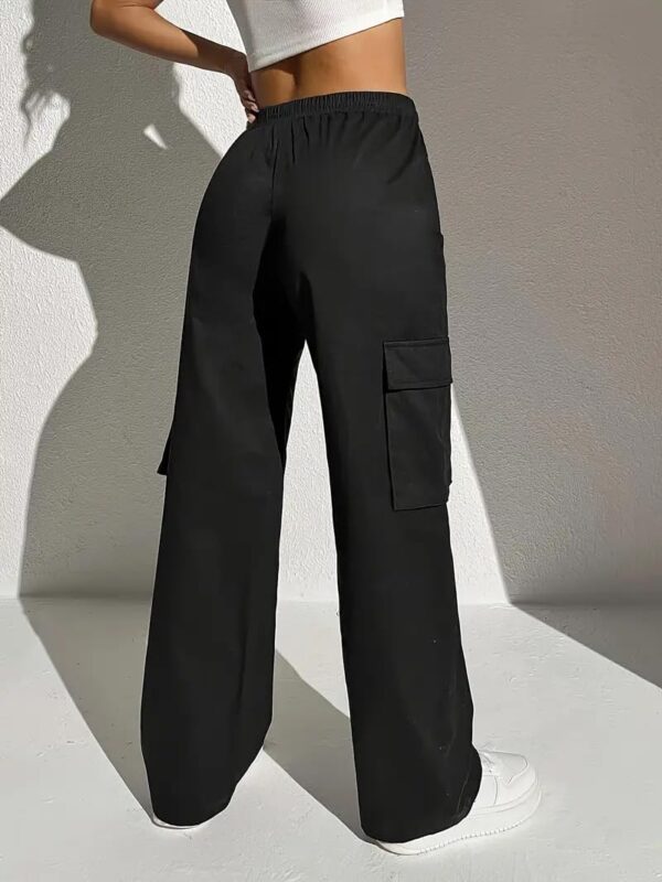 Leriya Fashion Womens High Rise Cargo Pants | Trousers | High-Waisted | Pants | Korean Trousers | Baggy Cargo - Image 2