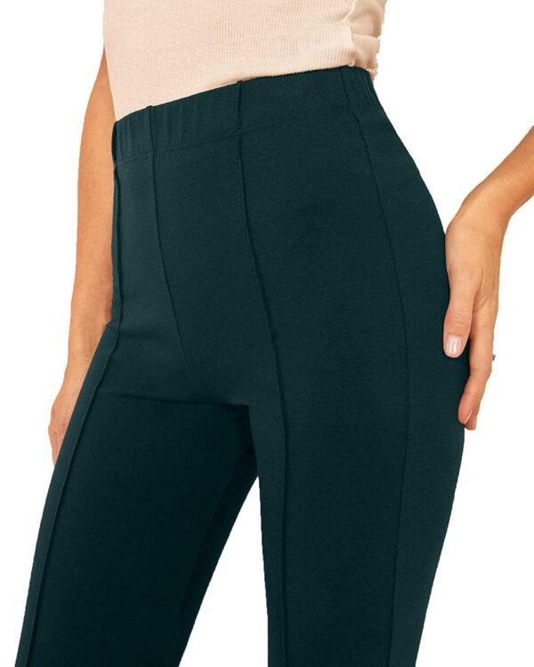 Leriya Fashion Women's Yoga Dress Pants Stratchable Work Slacks Business Casual Office Straight Leg/Bootcut Elastic Waist Trouser for Women - Image 4
