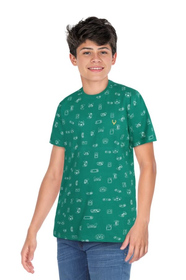 Allen Solly Boy's Cotton Regular Fit T-Shirt - Image 3