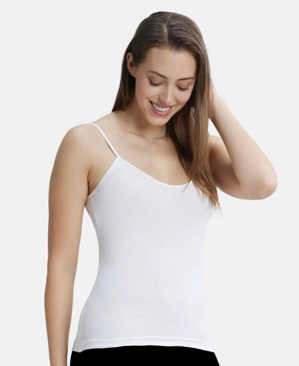 Jockey 1487 Women's Super Combed Cotton Rib Regular Fit Camisole with Adjustable Straps and Stay Fresh Treatment - Image 5