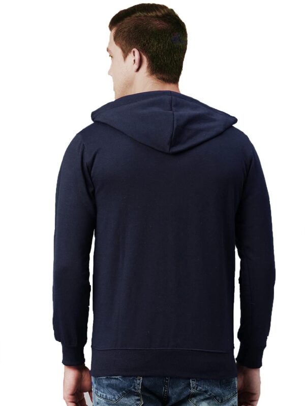 ADBUCKS Winter Wear Sweatshirt Hoodie with Zipper Cotton Fleece Jacket for Men's - Image 3
