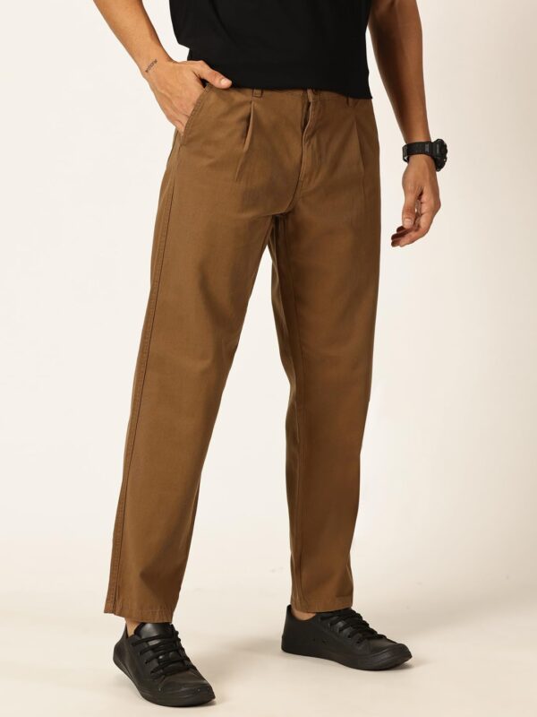 Thomas Scott Men's | Solid | Light Weight | Breathable Fabric | 4 Pocket | Mid Rise | Relaxed Fit | 100% Cotton | Button Waist | Chino Trouser | Pants - Image 3