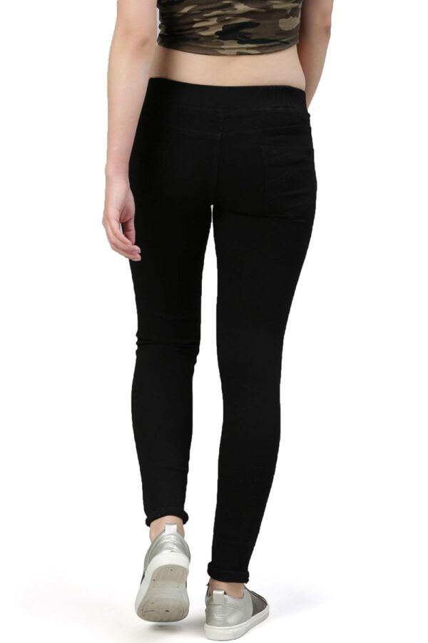 ADBUCKS Women's Slim Fit Mid Rise Jeggings -, Skinny, Wide Leg Jean, Elasticated - Image 3