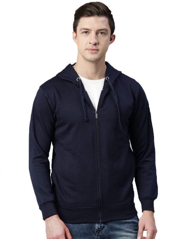 ADBUCKS Winter Wear Sweatshirt Hoodie with Zipper Cotton Fleece Jacket for Men's