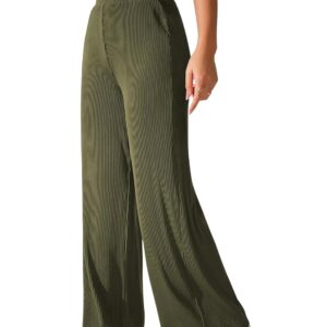 GRECIILOOKS Women’s Parachute Cargo Pants – High Waist Flared Korean Trousers| Trendy Casual Wear for Daily & Travel Use (Available in Plus Size and Combo Pack of 2)