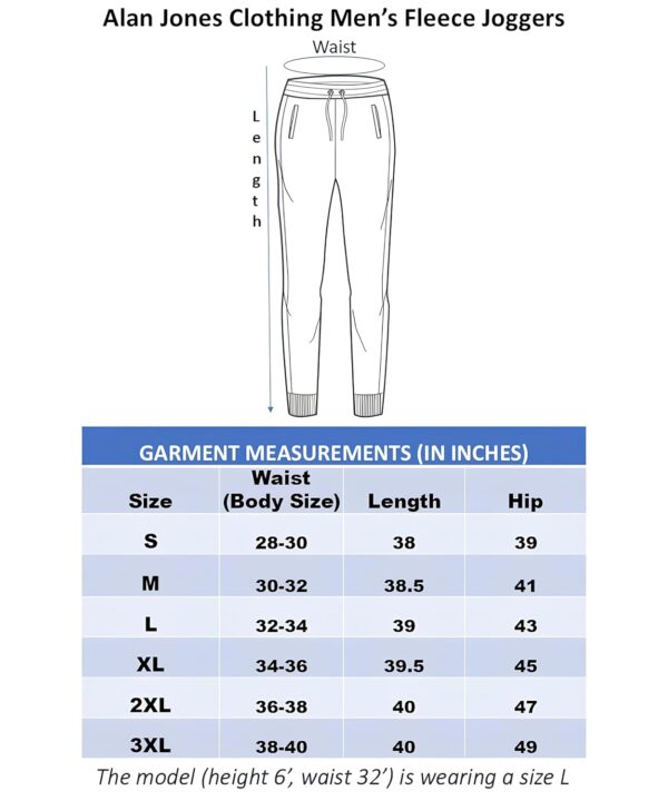 Alan Jones Clothing Men's Regular Fit Mid Rise Fleece Jogger Regular Pants For Winterwear - Image 6