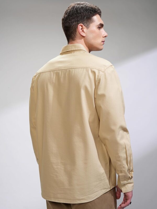 Highlander Men's Relaxed Fit Shirts | Self Design | Long Sleeves | Cutaway Collar | Casual Shirts | Stylish Shirt - Image 3