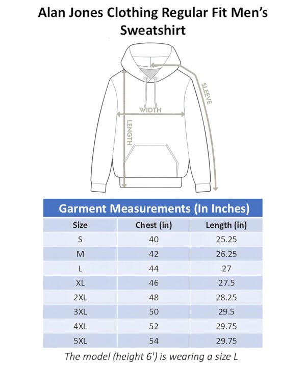 Alan Jones Clothing Men's Fleece Hooded Hoodie - Image 7