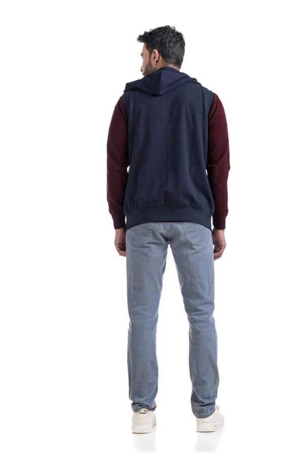 THE VITAL CLOTHING STORE Men's Jackets With Hoodie Solid,Sleeveless/Pure Cotton Regular Zippered Winter Wear Collection Soft Fabric/Comfortable For College, Office & Outings - Image 5