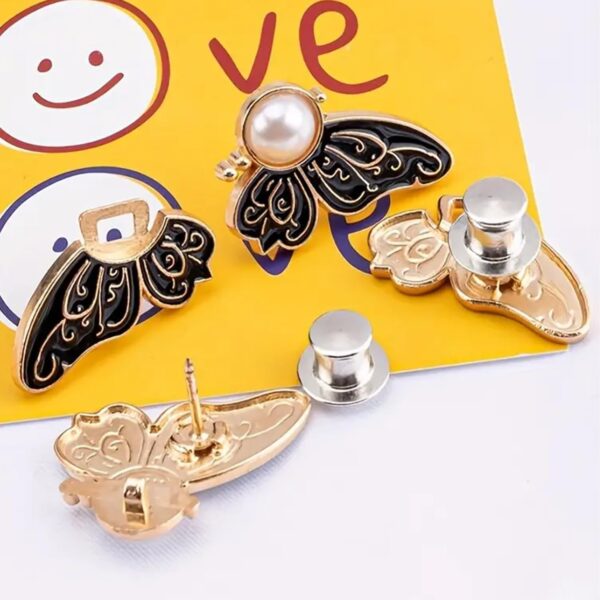 VAMA 5 Set Adjustable Waist Tightener Clips for Jeans Detachable Jean Buttons with Butterfly Design, No Sew Tools Waist Buckle Extender for Loose Pants, Reusable Jean Button Pins for Girls & Women - Image 9